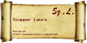 Szupper Laura névjegykártya